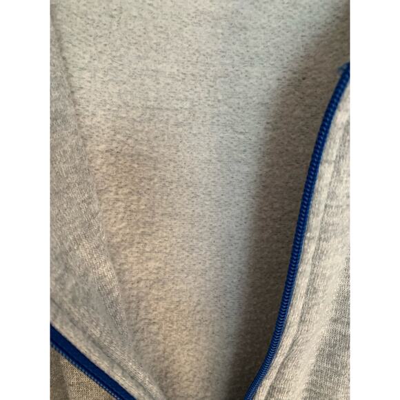 Vintage J.Blair Jacket Sweatshirt Men Full Zip Pocket Ringer Grey Blue XXL - Picture 5 of 7